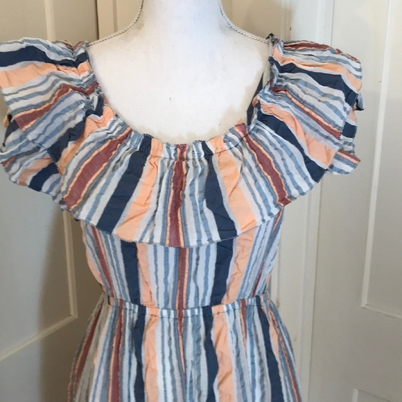 Ulla Johnson Seersucker Ruffle Maxi Dress - Picture 5 of 7